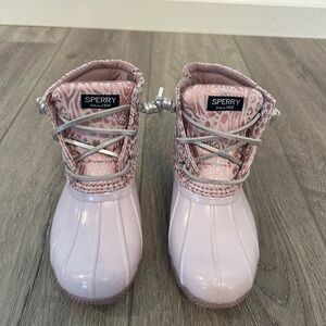 Sperry Saltwater Elderberry Duck Boots Girls Size 11 *NEW*